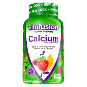 Vitafusion 小熊糖 成人钙+维生素D水果味软糖100粒