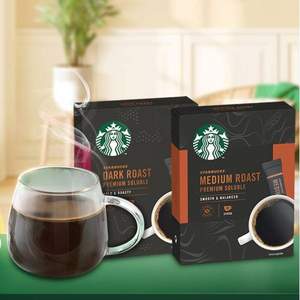 Starbucks 星巴克 黑咖啡 中度烘焙精品速溶咖啡 2.3g*10条*2盒