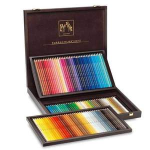 瑞士殿堂级品牌，Caran d'Ache 凯兰帝 Supracolor® Soft系列 彩色铅笔120色 木盒装