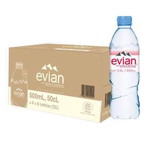 88VIP会员，法国进口 evian 依云 矿泉水 500ml*24瓶*2件