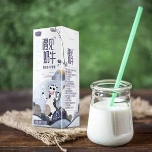 君乐宝 遇见奶牛 全脂纯牛奶 200mL*24盒