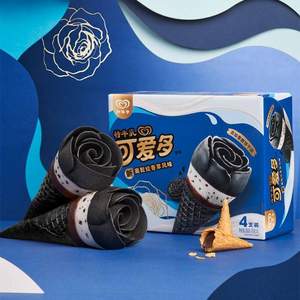 88VIP會員，和路雪 特牛乳可愛多 奧粒給香草風(fēng)味玫瑰花型甜筒70g*4支*5件