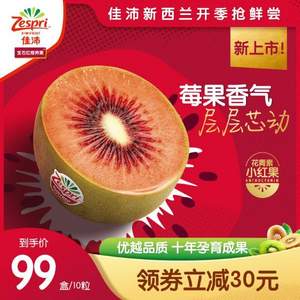 Zespri 佳沛 宝石红™奇异果（中果 106g-128g）  10粒