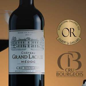波尔多梅多克中级庄 Chateau Grand Lacaze 大拉卡泽城堡干红葡萄酒750mL*3件