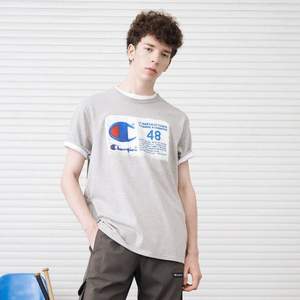 Champion 冠軍牌 US Life系列 情侶款大C標(biāo)圓領(lǐng)短袖T恤 UM-TTS03-M301