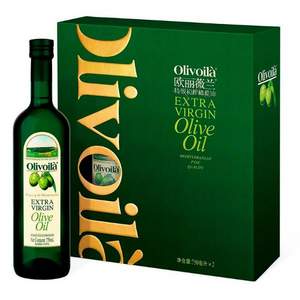 临期低价，米其林指南官方合作伙伴，欧丽薇兰 特级初榨橄榄油750ML*2瓶 