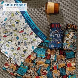 Schiesser 舒雅 Becover系列 男士莫代爾棉印花平角內(nèi)褲*4件