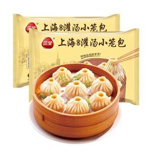 三全 上海灌汤小笼包450g*2袋/共36个*6件