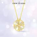 Chow Tai Seng 周大生 心动四叶草贝母可拆爱心颈链 S1PC0832
