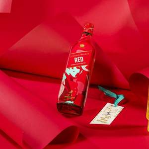 Plus會員，Johnnie Walker 尊尼獲加 Icon紅牌定制瓶 蘇格蘭威士忌700mL 撞色瓶 無盒