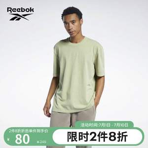 Reebok 锐步 男女圆领休闲LOGO短袖T恤 60598
