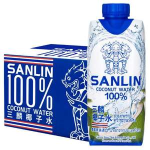 SANLIN 三麟  泰国原装进口 NFC果汁 100%天然椰子水330ml*12瓶