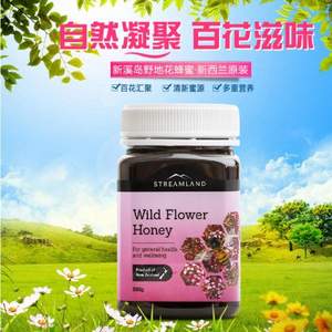 STREAMLAND 新溪岛 纯天然野地花蜂蜜500g 