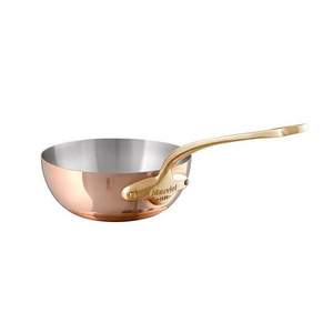 米其林三星御用锅具，Mauviel 法国产 20cm铜质圆形长柄煎锅