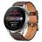 Huawei 華為 Watch GT3 Pro 運動智能手表 銀色鈦合金表殼 棕色皮帶 46mm 