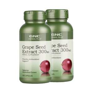 临期白菜！GNC 健安喜 葡萄籽精华胶囊  300mg*100粒*2瓶