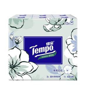 Tempo 得宝 茉莉花香味手帕纸 4层*7张*12包