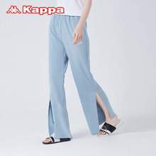 Kappa 卡帕 女高腰直筒开叉阔腿裤 