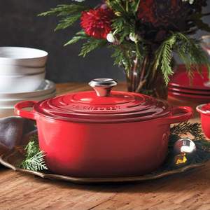 88VIP会员，Le Creuset 酷彩 Signature 圆形珐琅铸铁锅 24cm/4.2L   8色可选