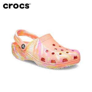 Crocs 卡駱馳 2022新款經(jīng)典大理石花紋Clog洞洞鞋 206867