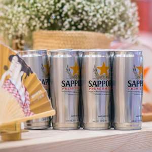 临期低价，Sapporo 三宝乐 日本风味 札幌啤酒650mL*6听+凑单品