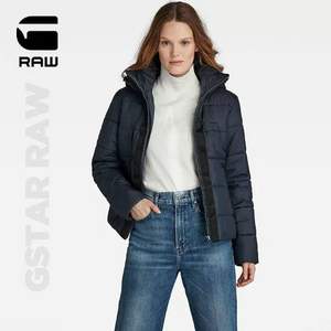 反季好价，G-Star RAW Meefic 女士连帽衍缝棉服夹克 D17597