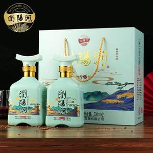 浏阳河 窖龄988 53度酱香型白酒500mL*2瓶礼盒装