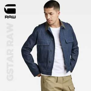 G-STAR RAW 2022年春季新品 男士胸前大口袋牛仔夹克 D21213