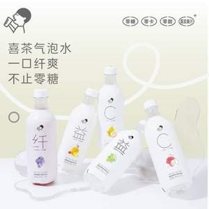 临期低价！HEYTEA 喜茶 喜小瓶 无糖气泡水500ml*15瓶 