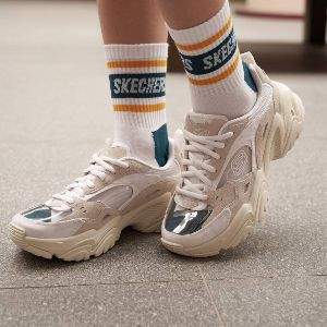 PLUS會(huì)員，SKECHERS 斯凱奇 Reality to idea聯(lián)名款 女子厚底老爹鞋 896011