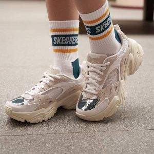 PLUS会员，SKECHERS 斯凯奇 Reality to idea联名款 女子厚底老爹鞋 896011