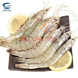 国联水产 国产鲜冻白虾(大号) 90-108只/净重3.6斤  