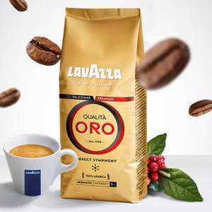 意大利进口，Lavazza 乐维萨 ORO欧罗金标咖啡豆 1KG*2袋装+凑单品