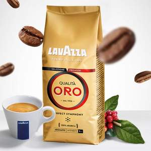 意大利进口，Lavazza 乐维萨 ORO欧罗金标咖啡豆 1KG装