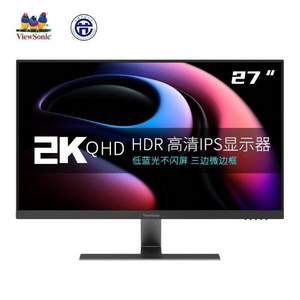 ViewSonic 優(yōu)派 VX2771-2K-HD 27英寸IPS顯示器（2K、HDR10）