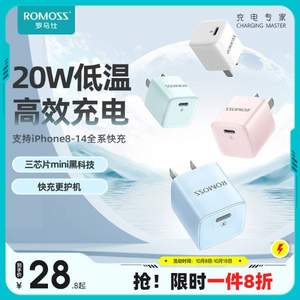 ROMOSS 罗马仕 AC20C-mini 20W低温快充iPhone充电器