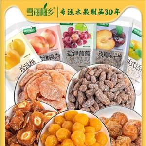 雪海梅鄉(xiāng) 鹽津桃肉珍珠梅話梅果干果脯  5口味混合 500g