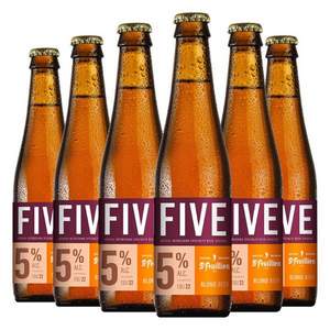 比利時進(jìn)口，St-Feuillien 圣佛洋 5號金啤酒330mL*6瓶