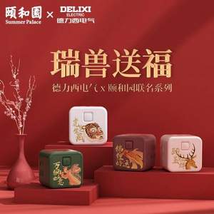 DELIXI 德力西×颐和园联名款 CD98H-C 四位五孔魔方插座