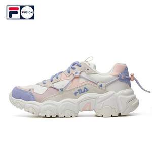 FILA 斐乐 FLUID系列 女款老爹鞋猫爪鞋+斐乐男士潮牌短袖T恤