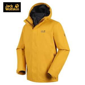 20點開始，Jack Wolfskin 狼爪 男款防風保暖抓絨內膽三合一沖鋒衣5119291