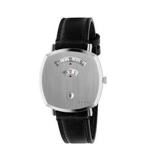 GUCCI 古馳 Grip系列  皮革表帶石英腕表 YA157406 38毫米