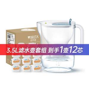 88VIP會員，Brita 碧然德 Style設(shè)計師系列 濾水壺 3.5升（1壺12芯）