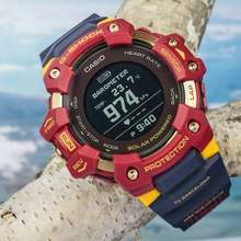 巴薩聯(lián)名禮盒裝，Casio 卡西歐 GBD-H1000BAR-4ER 太陽能運動智能手表（藍(lán)牙/心率監(jiān)測/GPS定位/五重感應(yīng)）
