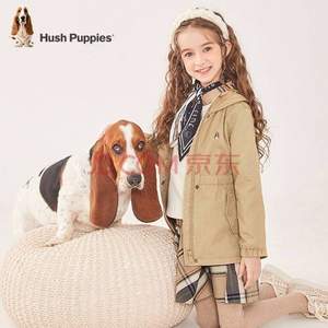 Hush Puppies 暇步士 2022秋新款女童风衣外套 2色（105~170cm）