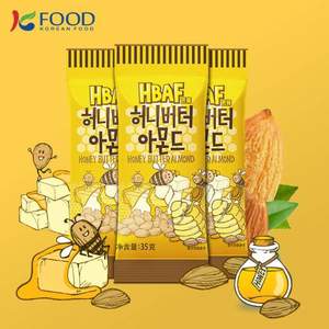 韩国进口 汤姆农场 蜂蜜黄油巴旦木杏仁干 35g*12包