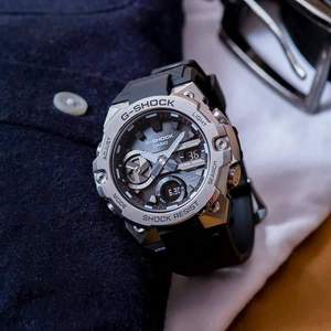 Casio 卡西歐 G-Shock系列 G-Steel鋼鐵之心 男士太陽能藍(lán)牙運(yùn)動(dòng)手表GSTB400-1A