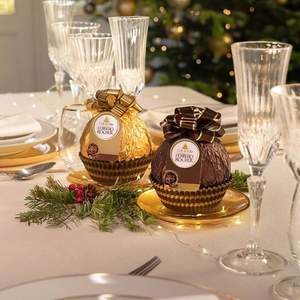 圣诞节礼物，Ferrero 费列罗 榛仁味 璀璨奢华小金球125g*2颗