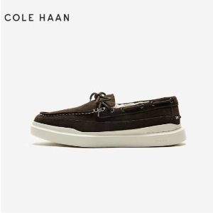 Cole Haan 歌涵 Grandpro Rally 男士牛皮革加绒莫卡辛一脚蹬休闲鞋 C34584