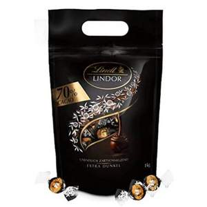 補(bǔ)貨，Lindt 瑞士蓮 Lindor系列 70%特濃黑巧克力80顆（共1000g）